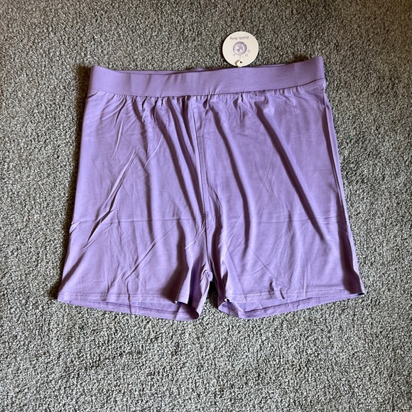 Bubble baby pajama shorts womens XXL XXXL purple bamboo biker stretch casual - Picture 1 of 11